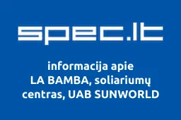LA BAMBA, soliariumų centras, UAB SUNWORLD