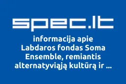Labdaros fondas Soma Ensemble, remiantis alternatyviąją kultūrą ir meną | spec.lt