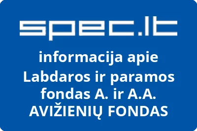 Labdaros ir paramos fondas A. ir A.A. AVIŽIENIŲ FONDAS