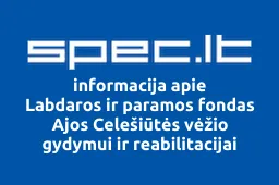 Labdaros ir paramos fondas Ajos Celešiūtės vėžio gydymui ir reabilitacijai | spec.lt