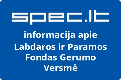 Labdaros ir paramos fondas Gerumo versmė
