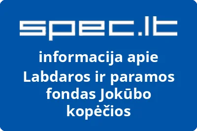 Labdaros ir paramos fondas Jokūbo kopėčios | spec.lt