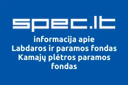 Labdaros ir paramos fondas Kamajų plėtros paramos fondas | spec.lt