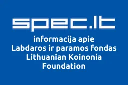 Labdaros ir paramos fondas Lithuanian Koinonia Foundation | spec.lt