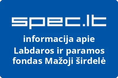 Labdaros ir paramos fondas Mažoji širdelė