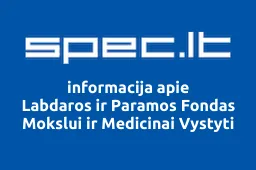 Labdaros ir Paramos Fondas Mokslui ir Medicinai Vystyti | spec.lt