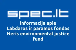 Labdaros ir paramos fondas Neris environmental justice fund iliustracija