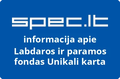 Labdaros ir paramos fondas Unikali karta | spec.lt