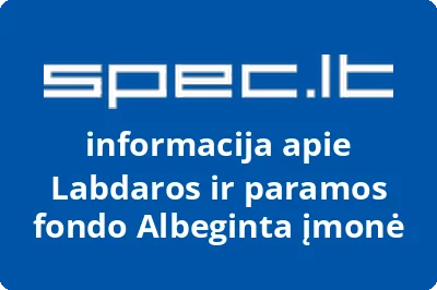 Labdaros ir paramos fondo Albeginta įmonė