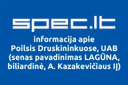 Poilsis Druskininkuose, UAB (senas pavadinimas LAGŪNA, biliardinė, A. Kazakevičiaus IĮ) iliustracija