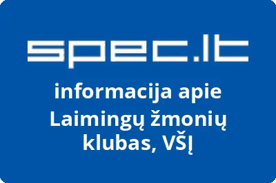 Laimingų žmonių klubas, VŠĮ | spec.lt