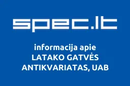 LATAKO GATVĖS ANTIKVARIATAS, UAB