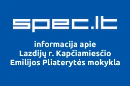 Lazdijų r. Kapčiamiesčio Emilijos Pliaterytės mokykla iliustracija