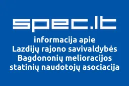 Lazdijų rajono savivaldybės Bagdononių melioracijos statinių naudotojų asociacija | spec.lt