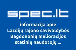 Lazdijų rajono savivaldybės Bagdononių melioracijos statinių naudotojų asociacija
