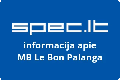 Le Bon Palanga, MB | spec.lt