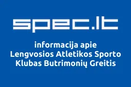 Lengvosios Atletikos Sporto Klubas Butrimonių Greitis | spec.lt