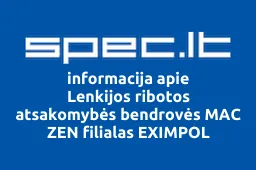 Lenkijos ribotos atsakomybės bendrovės MAC ZEN filialas EXIMPOL iliustracija