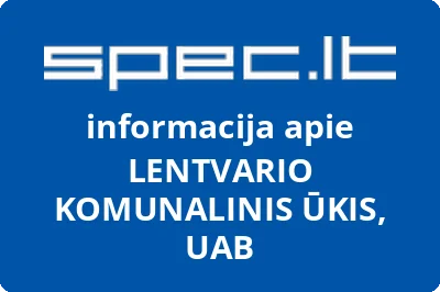 LENTVARIO KOMUNALINIS ŪKIS, UAB