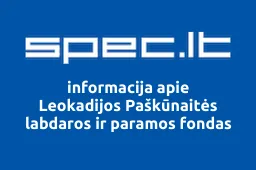 Leokadijos Paškūnaitės labdaros ir paramos fondas | spec.lt