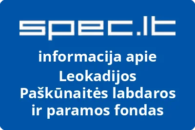 Leokadijos Paškūnaitės labdaros ir paramos fondas | spec.lt