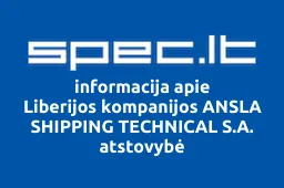 Liberijos kompanijos ANSLA SHIPPING TECHNICAL S.A. atstovybė | spec.lt