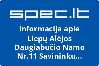 Liepų Alėjos Daugiabučio Namo Nr.11 Savininkų Bendrija