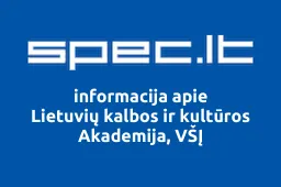 Lietuvių kalbos ir kultūros Akademija, VŠĮ | spec.lt