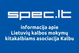 Lietuvių kalbos mokymų kitakalbiams asociacija Kalbu | spec.lt