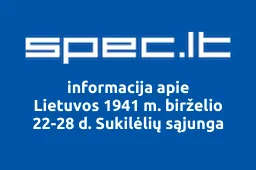 Lietuvos 1941 m. birželio 22-28 d. Sukilėlių sąjunga | spec.lt