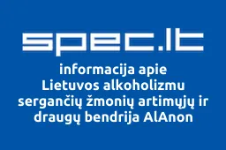 Lietuvos alkoholizmu sergančių žmonių artimųjų ir draugų bendrija AlAnon | spec.lt