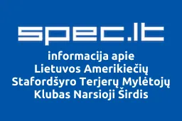 Lietuvos Amerikiečių Stafordšyro Terjerų Mylėtojų Klubas Narsioji Širdis iliustracija
