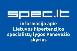 Lietuvos hipertenzijos specialistų lygos Panevėžio skyrius | spec.lt