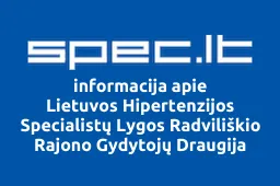 Lietuvos Hipertenzijos Specialistų Lygos Radviliškio Rajono Gydytojų Draugija | spec.lt
