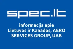 Lietuvos ir Kanados, AERO SERVICES GROUP, UAB | spec.lt