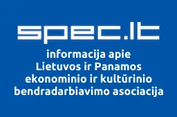 Lietuvos ir Panamos ekonominio ir kultūrinio bendradarbiavimo asociacija | spec.lt