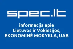 Lietuvos ir Vokietijos, EKONOMINĖ MOKYKLA, UAB | spec.lt