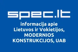 Lietuvos ir Vokietijos, MODERNIOS KONSTRUKCIJOS, UAB | spec.lt