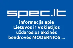 Lietuvos ir Vokietijos uždarosios akcinės bendrovės MODERNIOS KONSTRUKCIJOS Kretingos filialas iliustracija