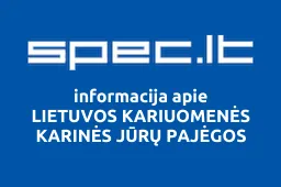 LIETUVOS KARIUOMENĖS KARINĖS JŪRŲ PAJĖGOS | spec.lt