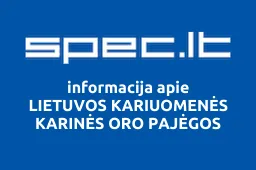 LIETUVOS KARIUOMENĖS KARINĖS ORO PAJĖGOS | spec.lt