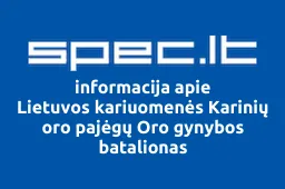 Lietuvos kariuomenės Karinių oro pajėgų Oro gynybos batalionas | spec.lt