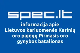 Lietuvos kariuomenės Karinių oro pajėgų Pirmasis oro gynybos batalionas iliustracija
