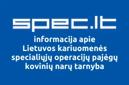 Lietuvos kariuomenės specialiųjų operacijų pajėgų kovinių narų tarnyba | spec.lt