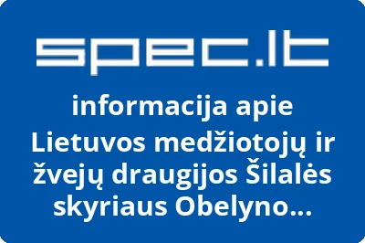 Lietuvos medžiotojų ir žvejų draugijos Šilalės skyriaus Obelyno medžiotojų būrelis | spec.lt