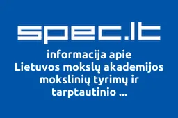 Lietuvos mokslų akademijos mokslinių tyrimų ir tarptautinio bendradarbiavimo labdaros ir paramos fondas | spec.lt