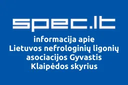 Lietuvos nefrologinių ligonių asociacijos Gyvastis Klaipėdos skyrius iliustracija