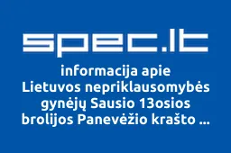 Lietuvos nepriklausomybės gynėjų Sausio 13osios brolijos Panevėžio krašto skyrius | spec.lt
