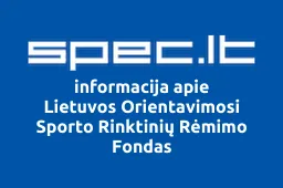 Lietuvos Orientavimosi Sporto Rinktinių Rėmimo Fondas | spec.lt