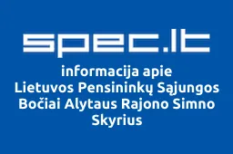 Lietuvos Pensininkų Sąjungos Bočiai Alytaus Rajono Simno Skyrius | spec.lt